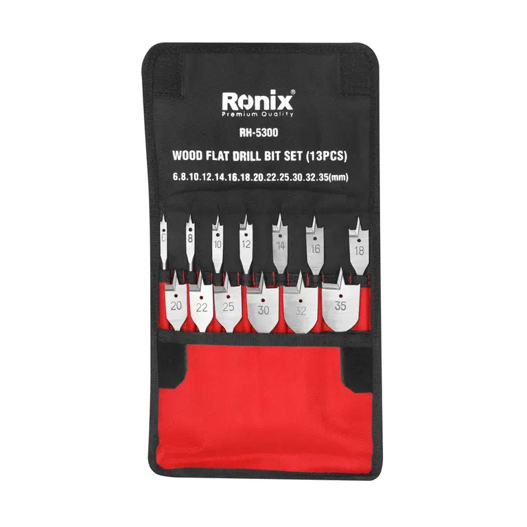 ست مته برگی ۱۳ عددی رونیکس مدل RH-5300 داخل کیف برزنتی